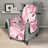 Pink flamingos pattern background Chair Cover Protector