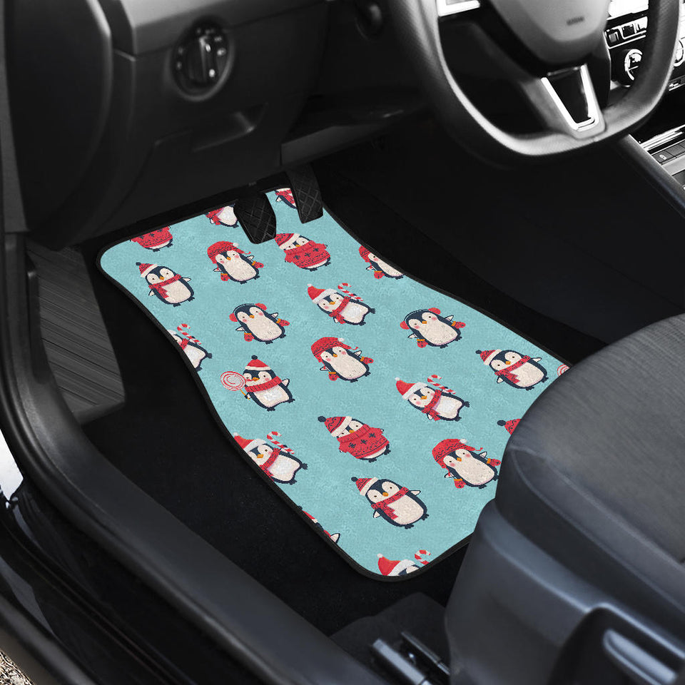 Cute Penguin Christmas  Design Pattern Front Car Mats