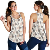 Llama Alpaca pattern Women Racerback Tank Top