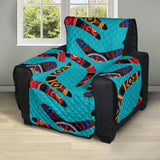Boomerang Australian aboriginal ornament blue background Recliner Cover Protector