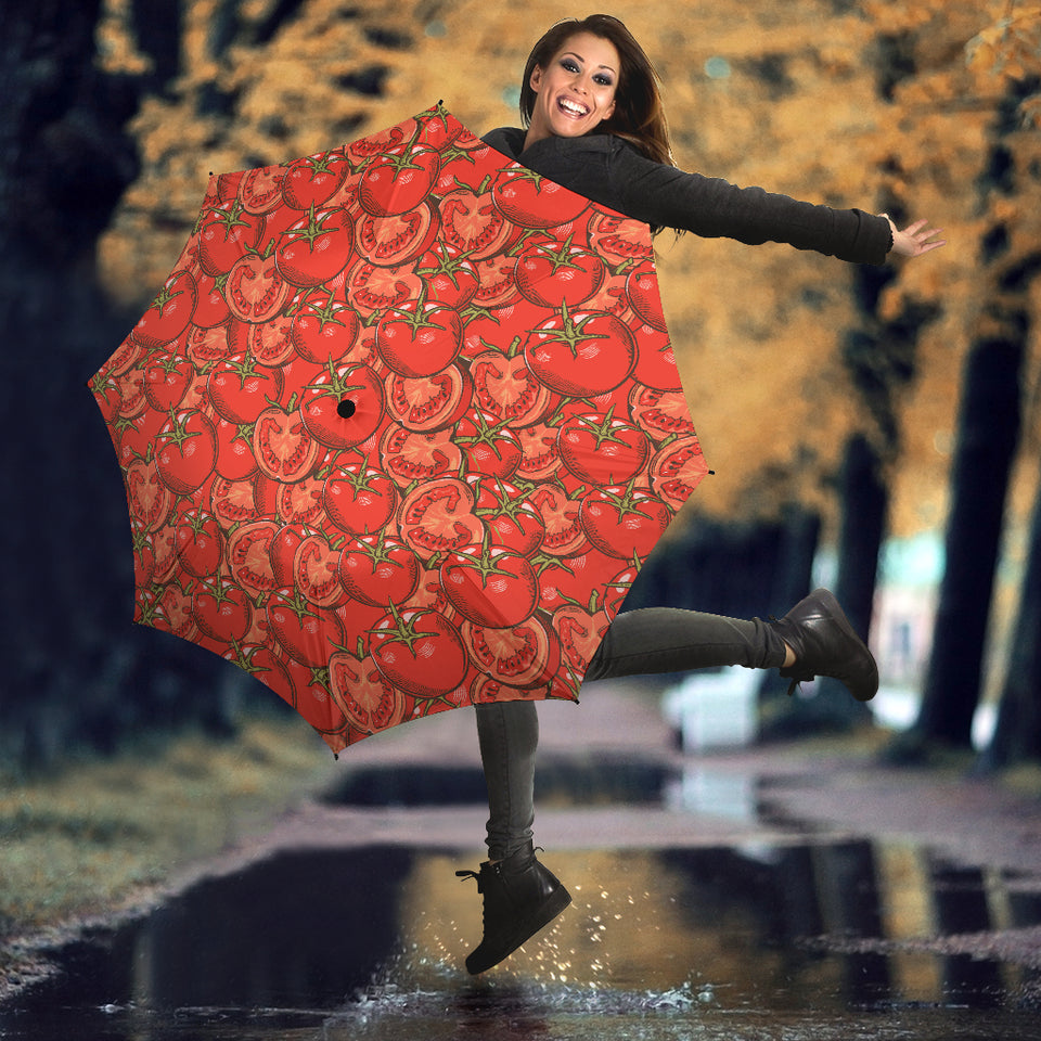 Red Tomato Pattern Umbrella