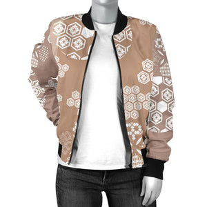 Beautiful Hexagon Japanese  Pattern Women'S Bomber Jacket