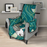 Koi Fish Carp Fish lotus pattern Chair Cover Protector