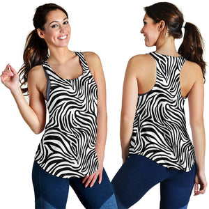 Zebra skin pattern Women Racerback Tank Top