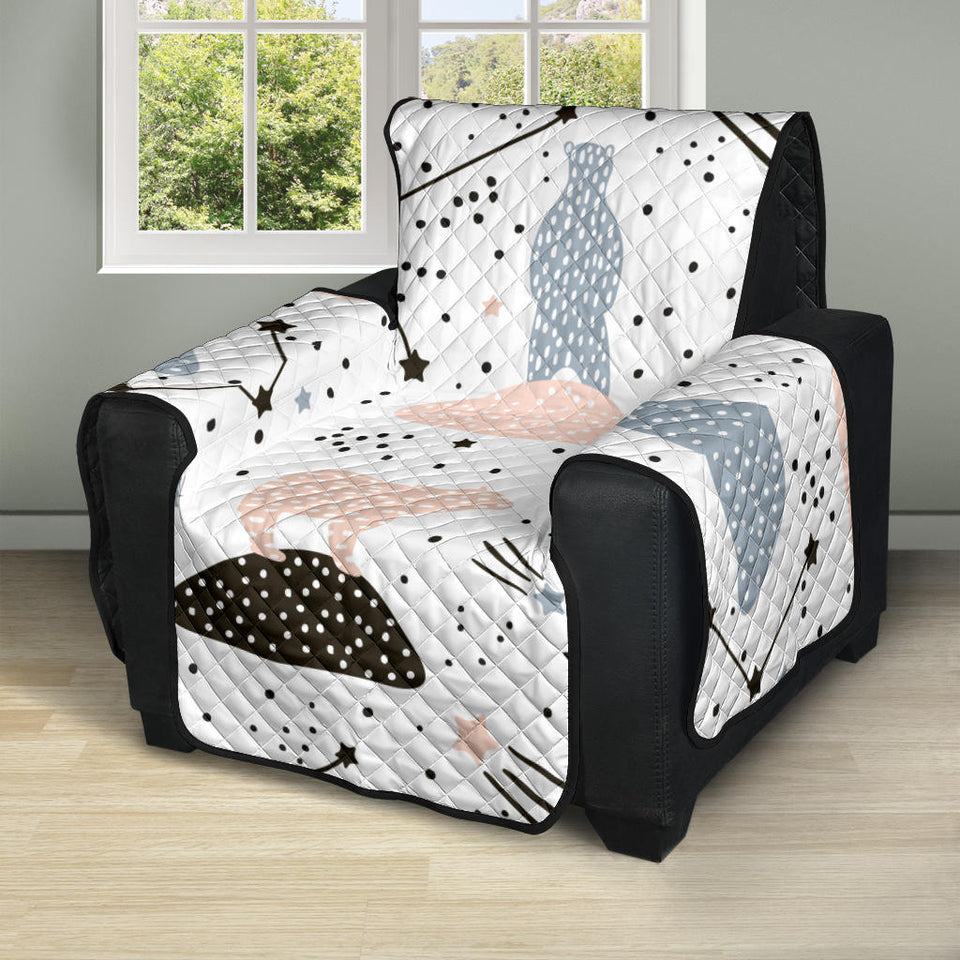 Polar bears star poka dot pattern Recliner Cover Protector