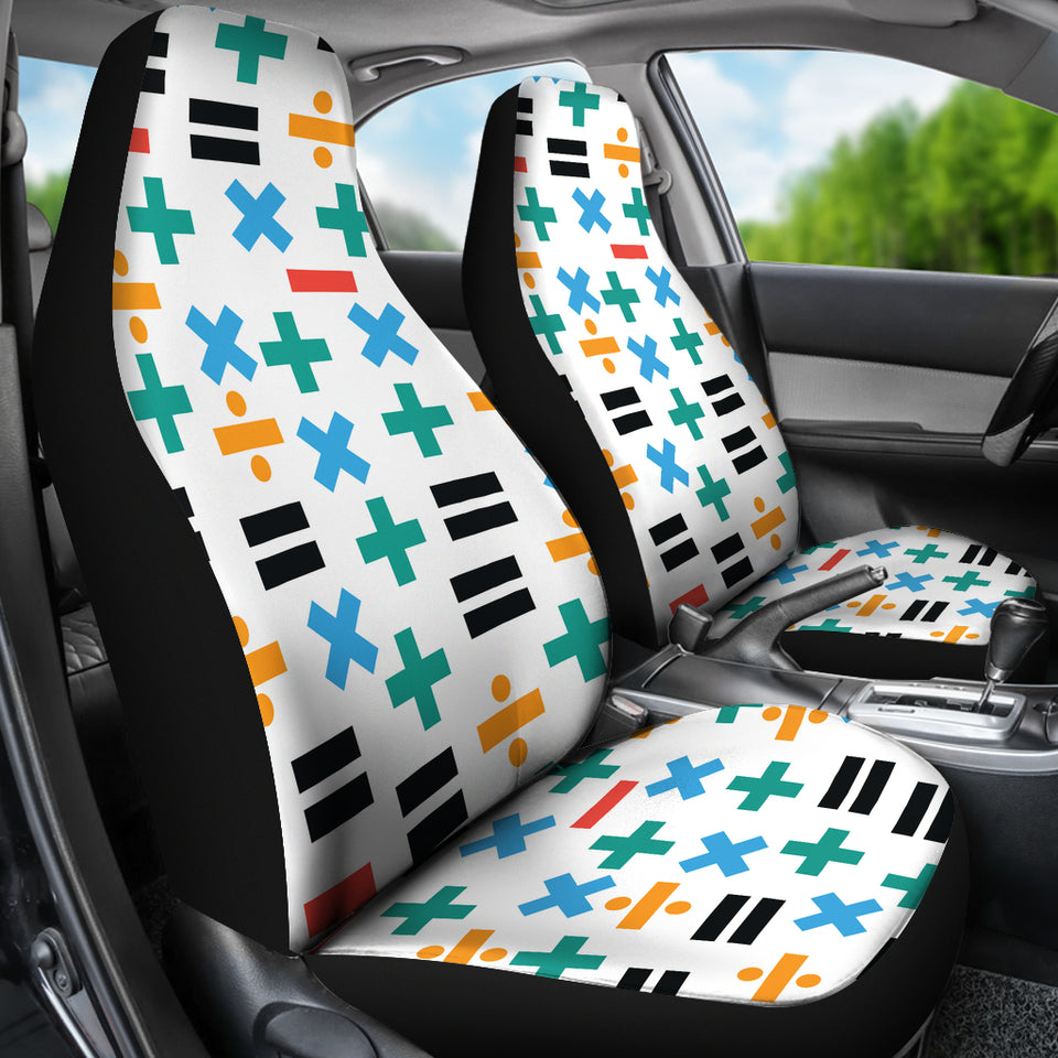 Math Pattern Print Design 05 Universal Fit Car Seat Covers