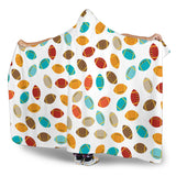 Colorful American Football Ball Pattern Hooded Blanket