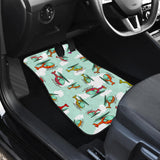 Helicopter Design Pattern Front And Back Car Mats