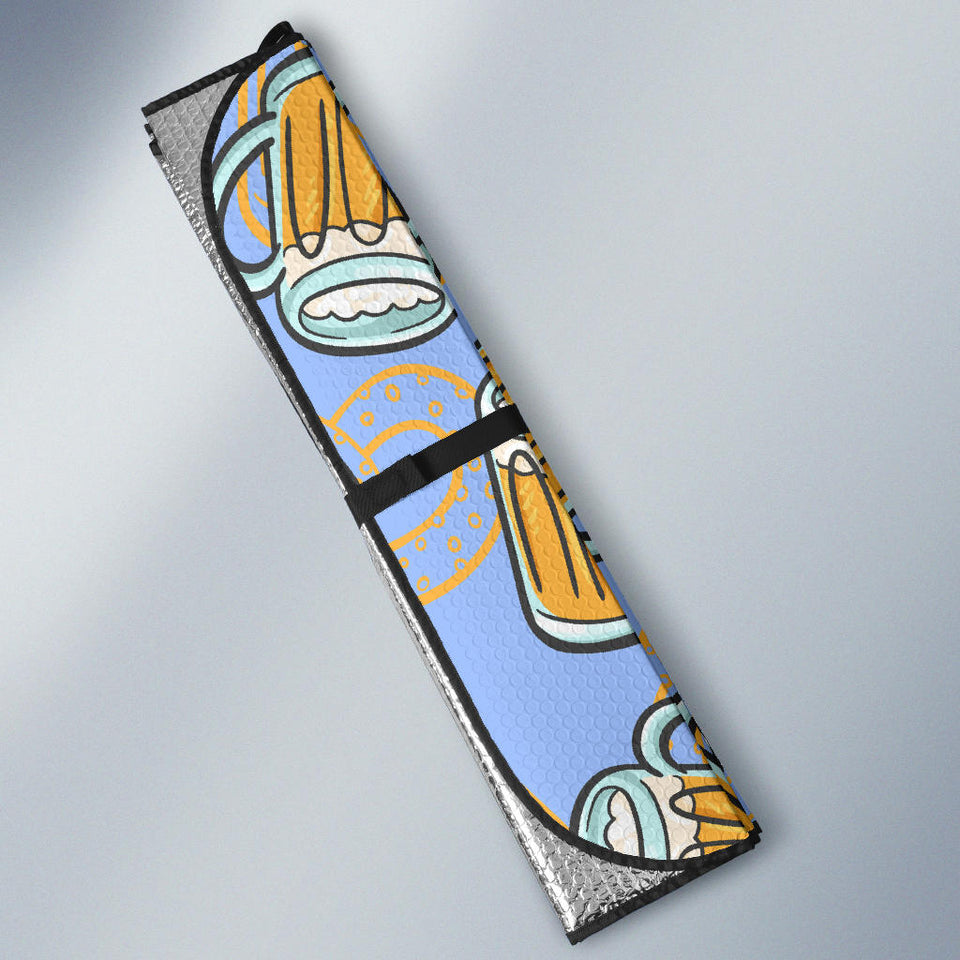 Beer Pattern Car Sun Shade