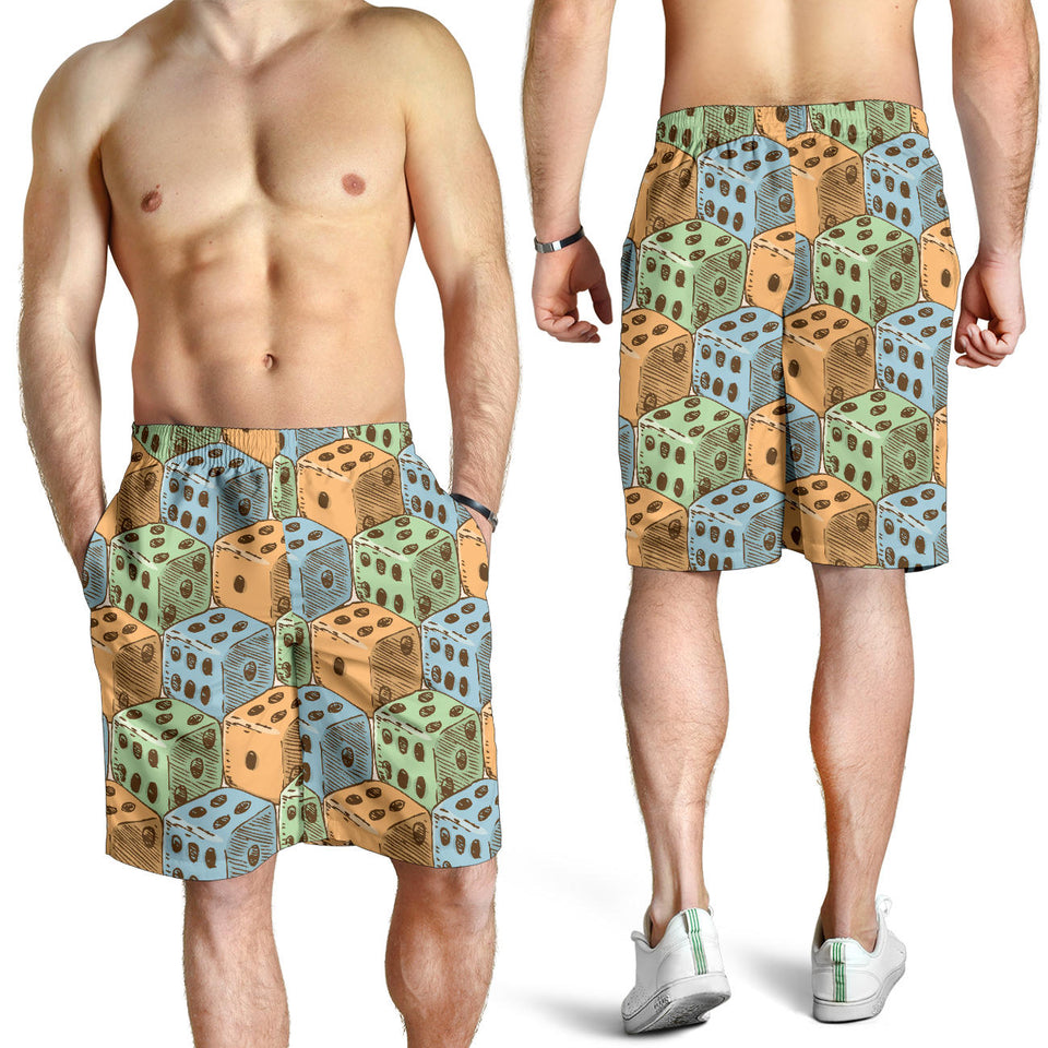Dice Pattern Print Design 05 Men Shorts