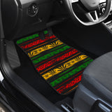 Canabis Marijuana Weed Pattern Print Design 04 Front and Back Car Mats