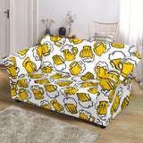 Beer Design Pattern Loveseat Couch Slipcover