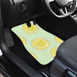 Slice Of Lemon Pattern Front And Back Car Mats