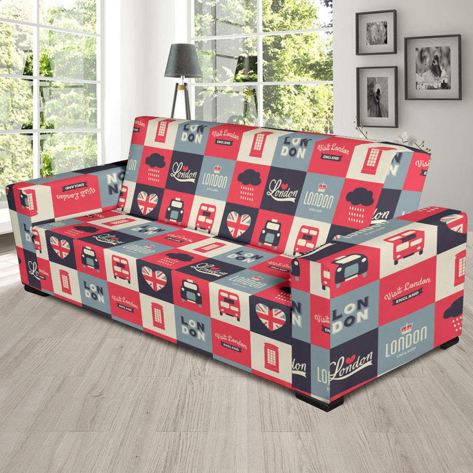 British Pattern Print Design 05 Sofa Slipcover