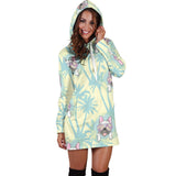 French Bulldog Hawaii Blackground Women'S Hoodie Dress