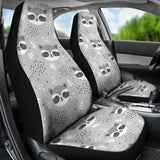 Cute Raccoons Leaves Dot  Universal Fit Car Seat Covers