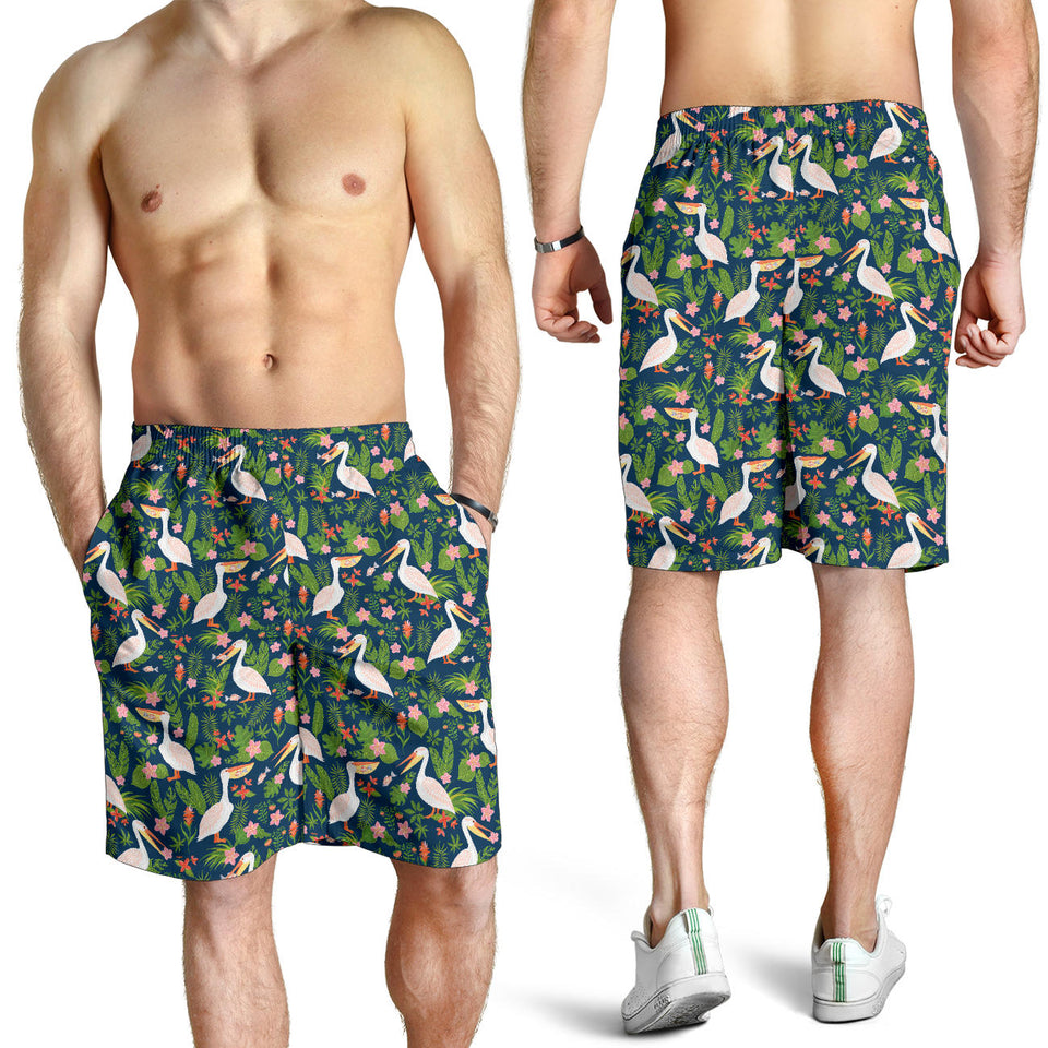 Pelican Pattern Print Design 05 Men Shorts