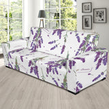 Lavender Flower Design Pattern Sofa Slipcover