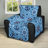 Anchors rudder compass star nautical pattern Recliner Cover Protector