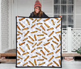 French Fries Potato Pattern Premium Quilt