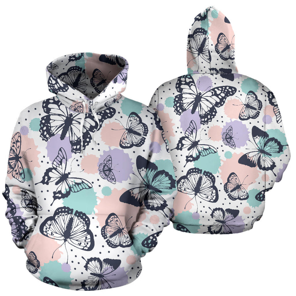 Butterfly Pattern Men Women Pullover Hoodie