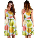 Guava Design Pattern Sleeveless Midi Dress