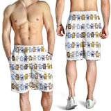 Teddy Bear Pattern Print Design 02 Men Shorts