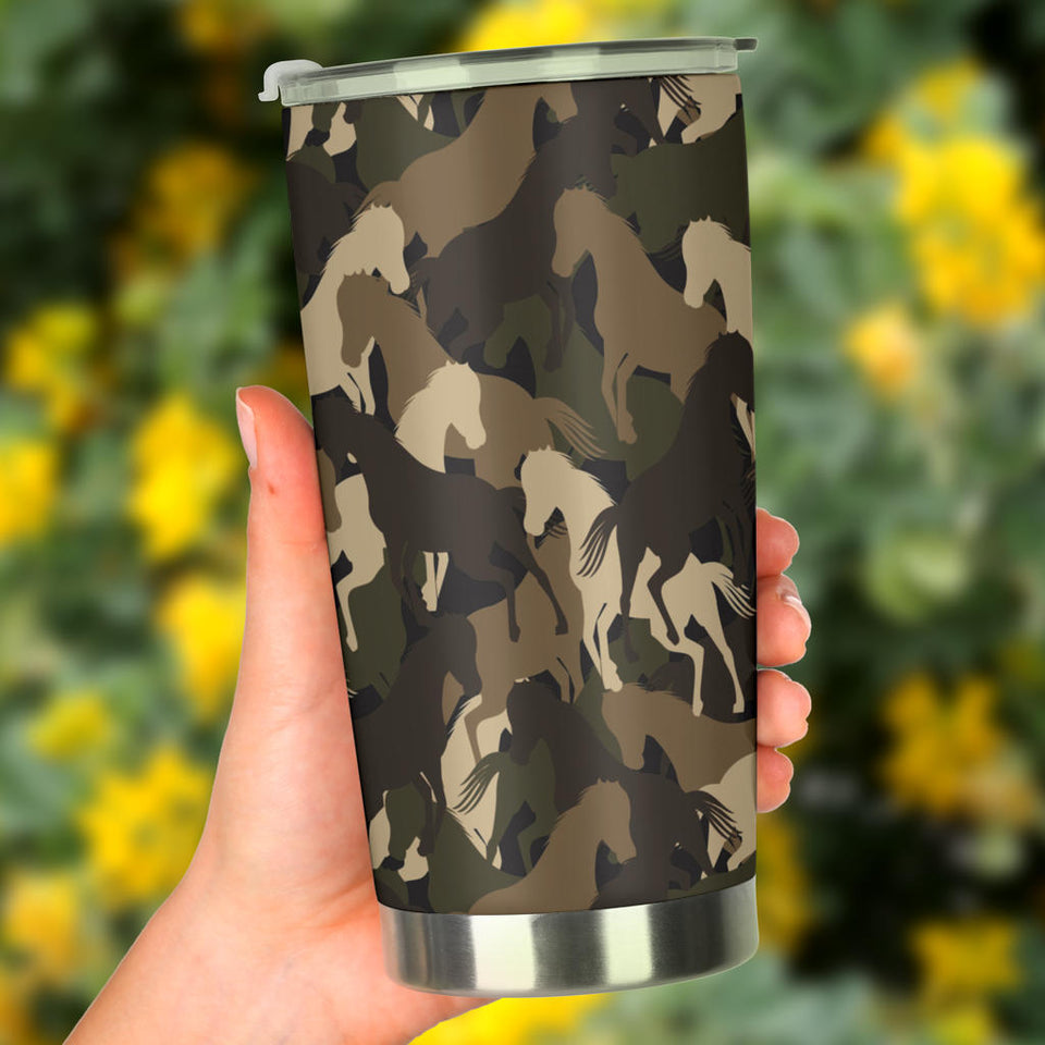 Horse Camo Camouflage Pattern Tumbler