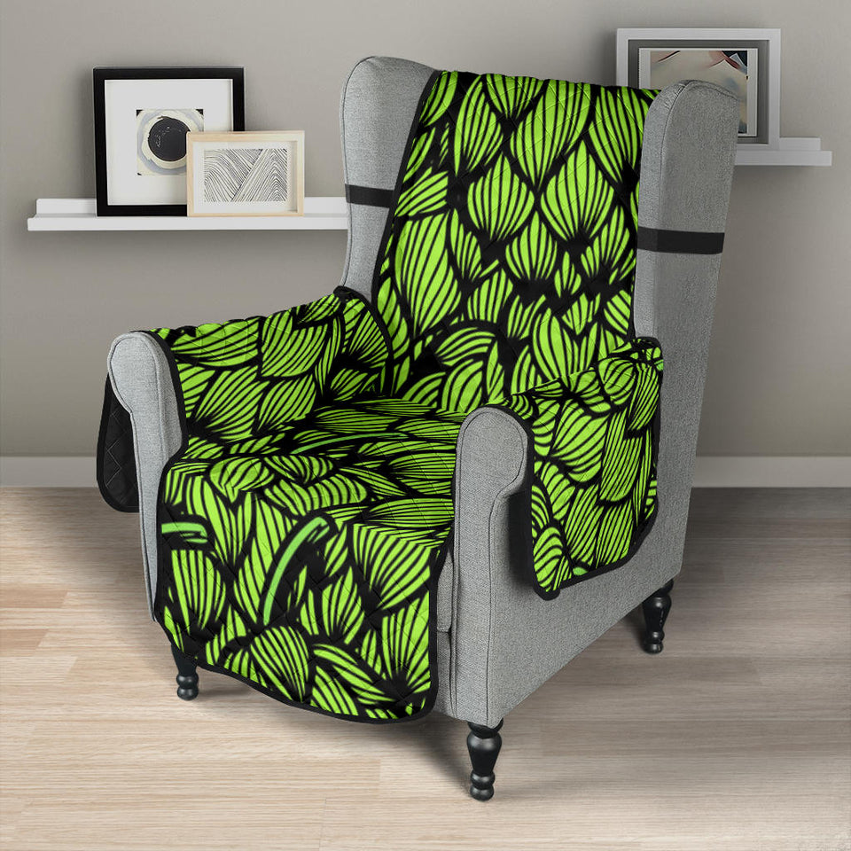 Green hop pattern Chair Cover Protector