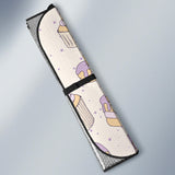 Cakes Pies Tarts Muffins And Eclairs Purple Blueberry Topping Pattern Car Sun Shade