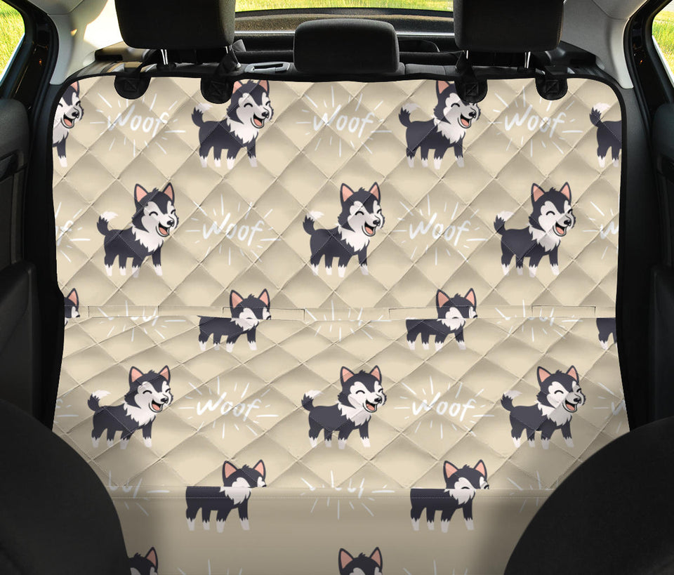 Cute Siberian Husky Dog Car Seat Covers