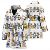 Teddy Bear Pattern Print Design 02 Women's Bathrobe