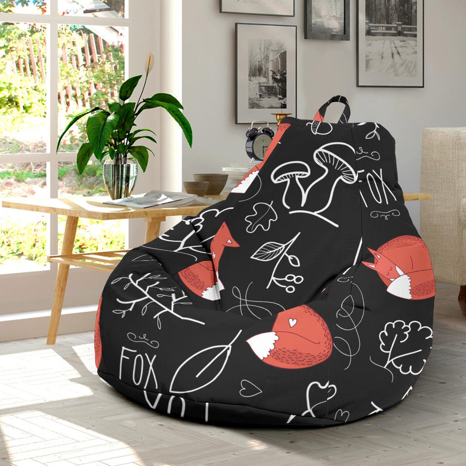 Fox Sleeping Fox Pattern Bean Bag Cover