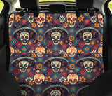 Sugar Skulls Flower Maxican Pattern Dog Car Seat Covers