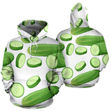Cucumber Whole Slices Pattern Men Women Pullover Hoodie