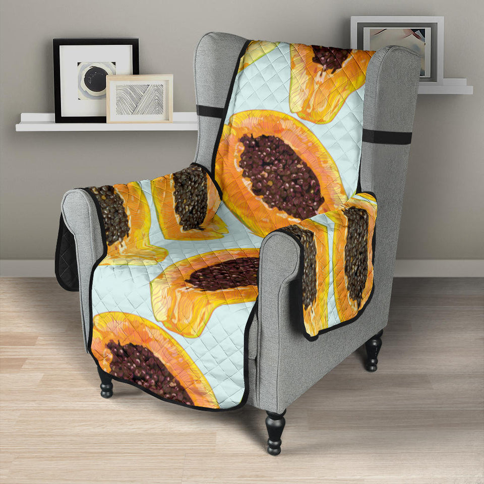 Watercolor papaya pattern Chair Cover Protector