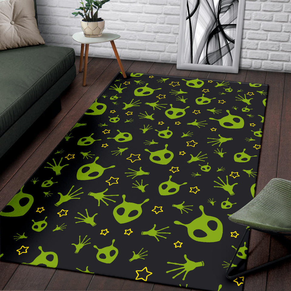 Alien Pattern Print Design 02 Area Rug