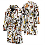 Giraffe Pattern Print Design 05 Men's Bathrobe