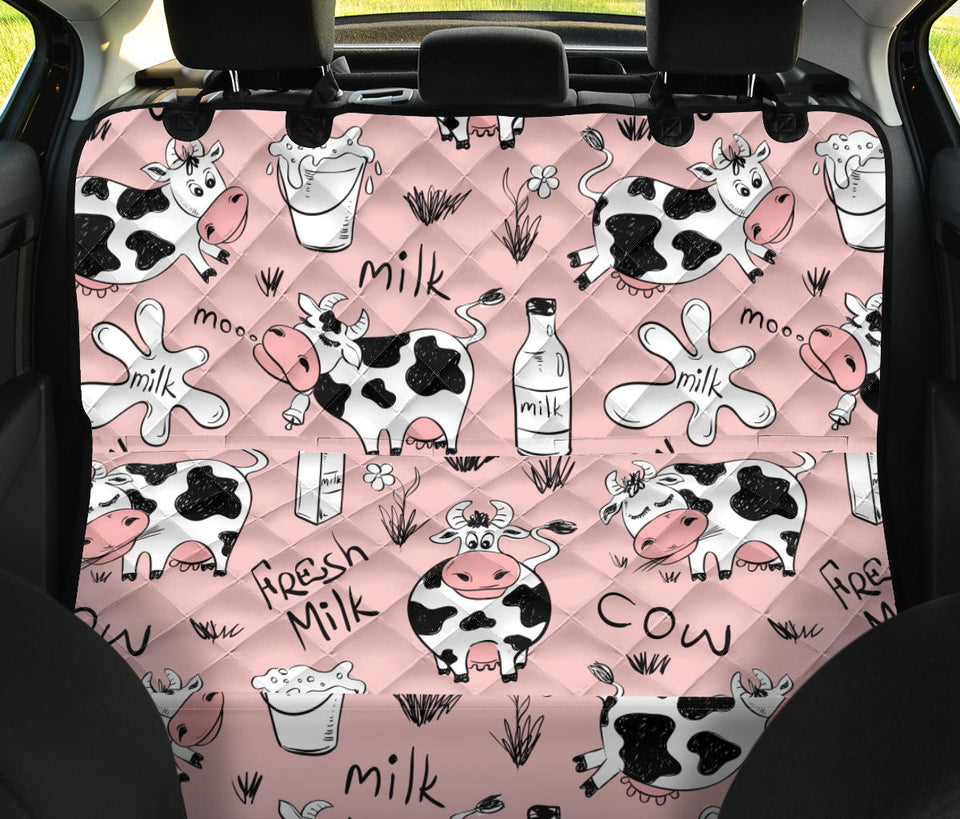 Cows Milk Product Pink Background Dog Car Seat Covers