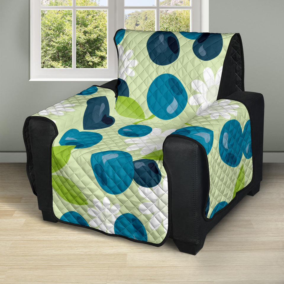 blueberry flower pattern Recliner Cover Protector
