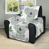 Hand drawn Koala leaves pattern Recliner Cover Protector