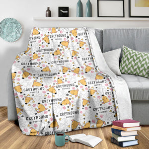 Greyhound Pattern Print Design 03 Premium Blanket