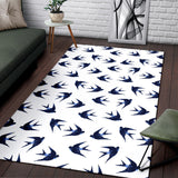 Swallow Pattern Print Design 03 Area Rug