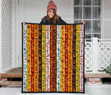 Egypt Hieroglyphics Pattern Print Design 01 Premium Quilt