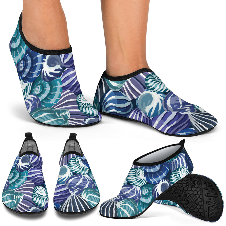 Shell Design Pattern Aqua Shoes