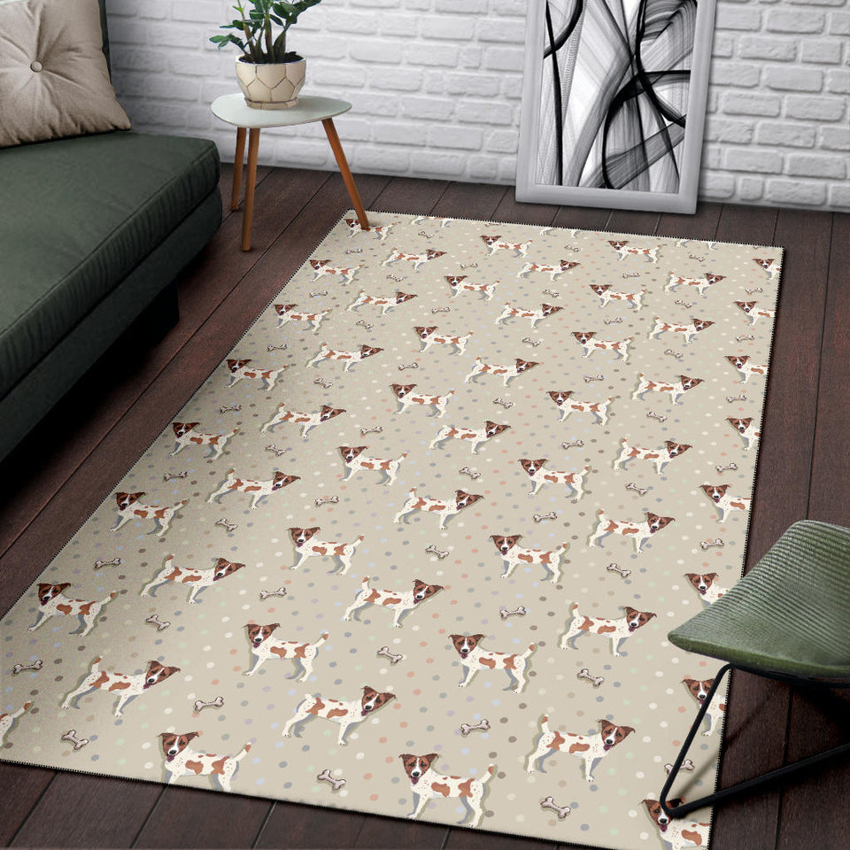 Jack Russel Pattern Print Design 02 Area Rug