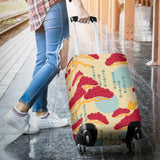 Red Bonsai Gray Sun Japanese Pattern Luggage Covers