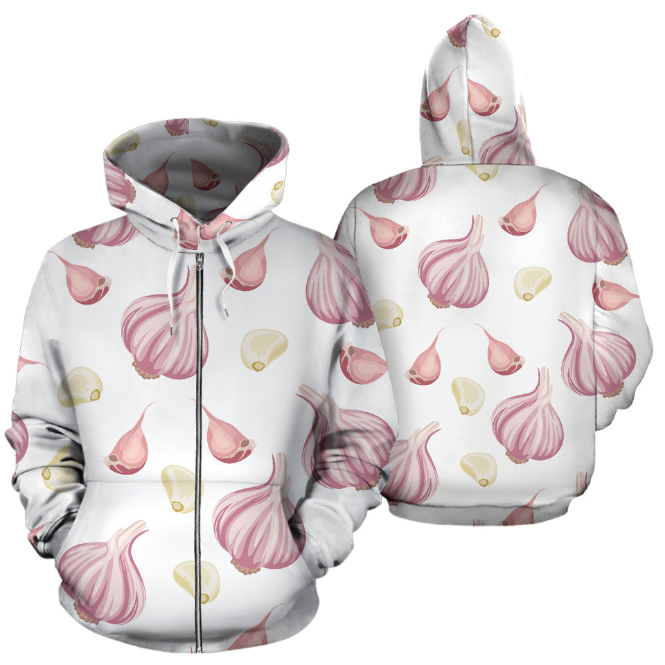 Garlic Pattern Zip Up Hoodie