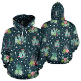 Cactus Glass Terrarium Pattern Men Women Pullover Hoodie