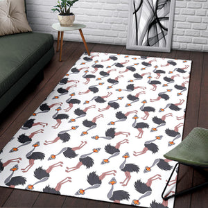 Ostrich Pattern Print Design 02 Area Rug